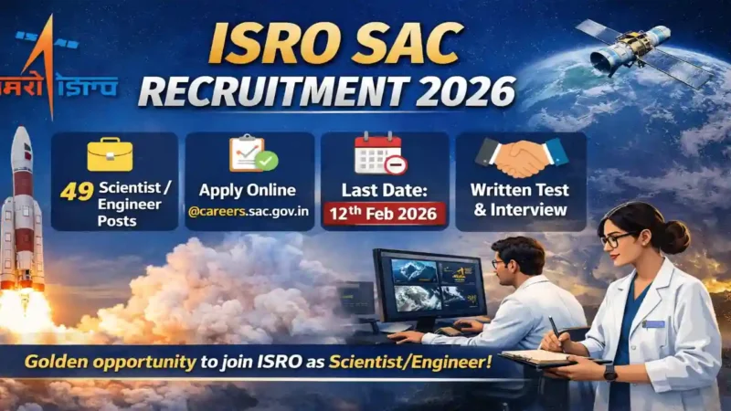 ISRO SAC Recruitment 2026