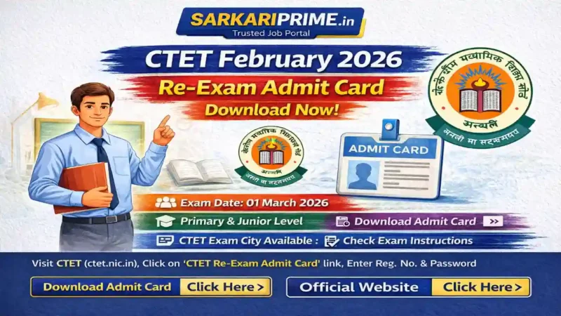 CTET February 2026 Re Exam Admit Card Download