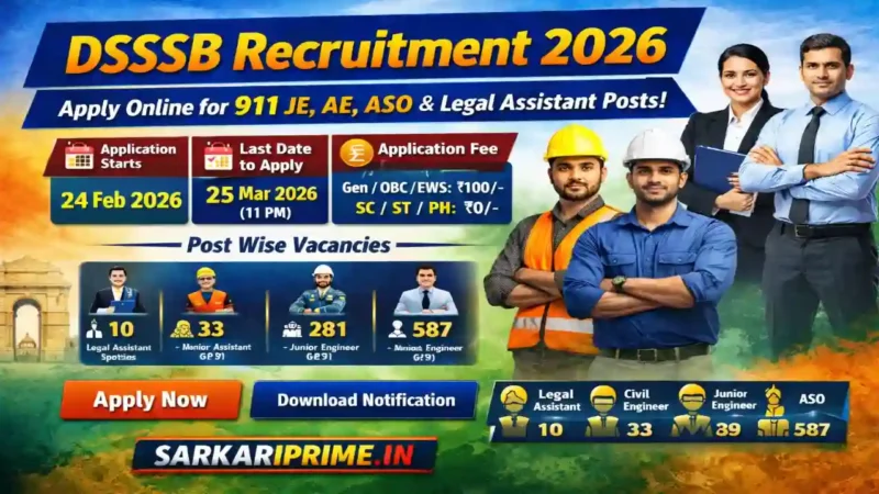 DSSSB Recruitment 2026