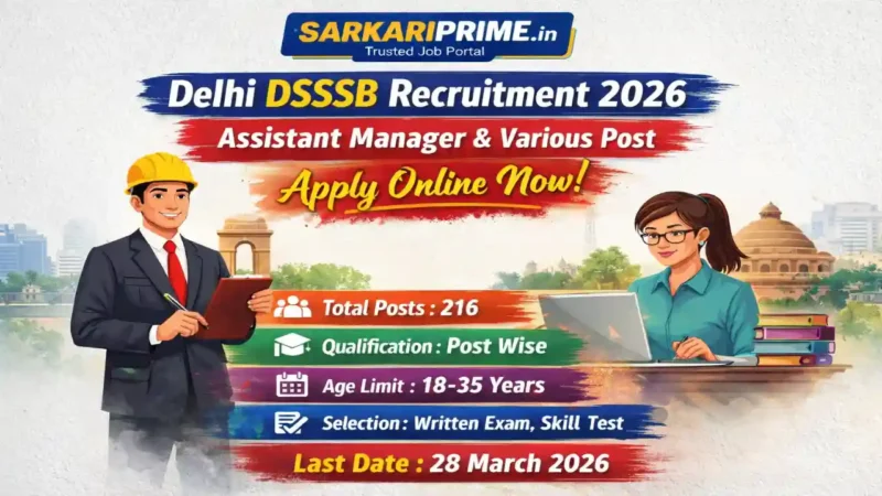 Delhi DSSSB Recruitment 2026