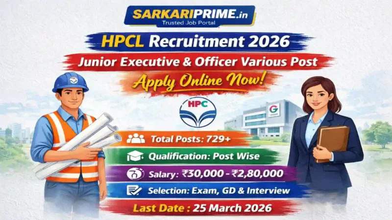 HPCL Recruitment 2026 Junior Executive and Officer Various