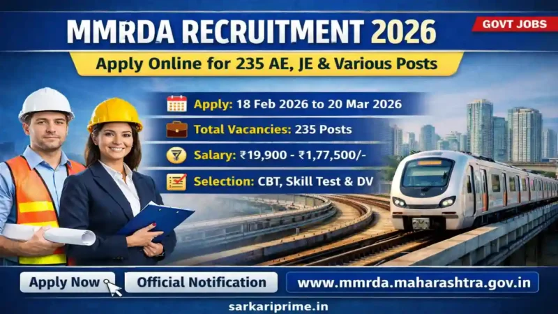 MMRDA Recruitment 2026 Online Apply