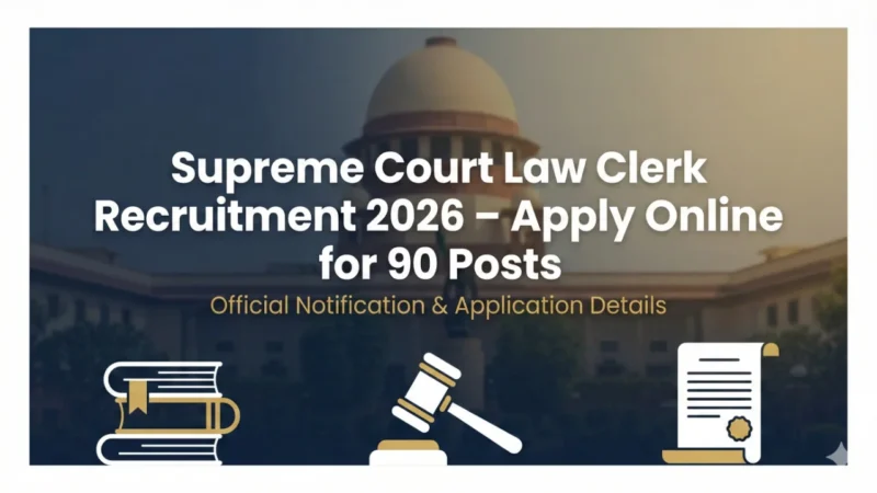 Supreme Court Law Clerk Recruitment 2026
