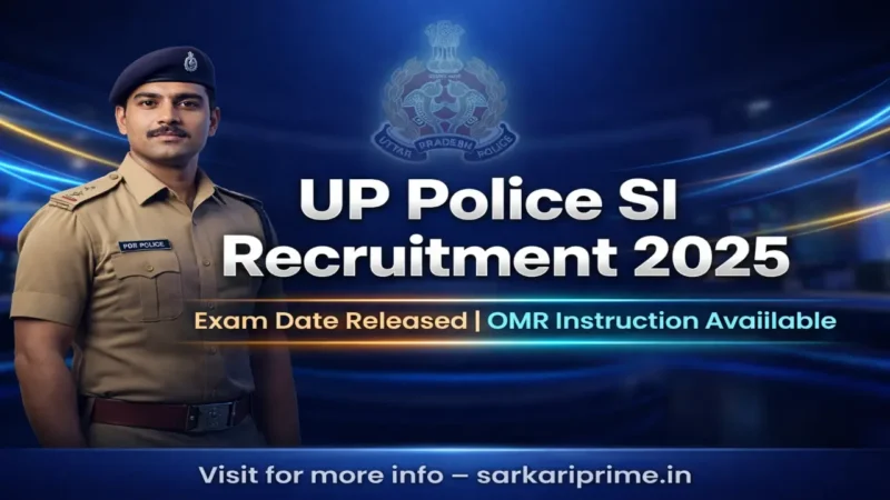 UP Police Sub Inspector SI Recruitment 2025