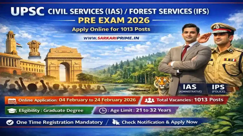 UPSC IAS IFS Recruitment 2026