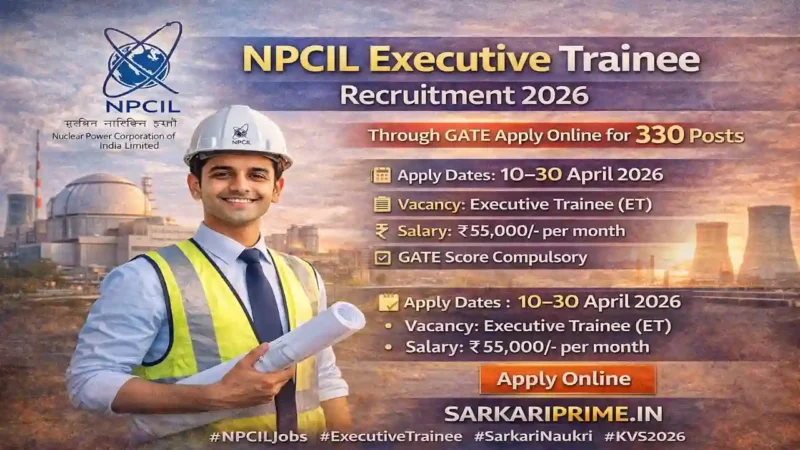 NPCIL Executive Trainee ET Recruitment 2026