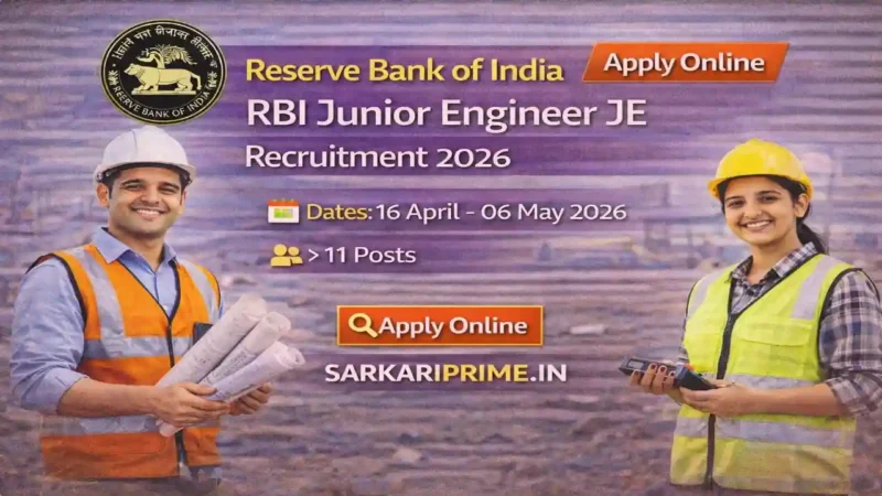 RBI Junior Engineer (Civil / Electrical) Recruitment 2026