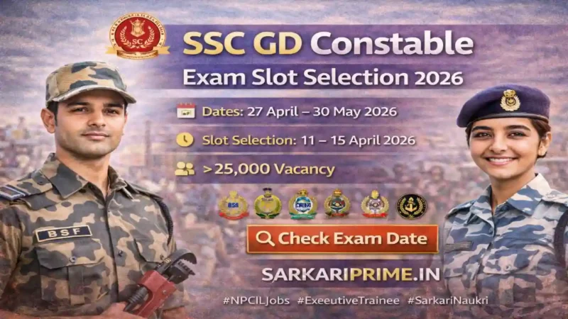 SSC GD Constable Exam Slot Selection 2026