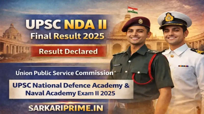 UPSC NDA II 2025 Final Result Download