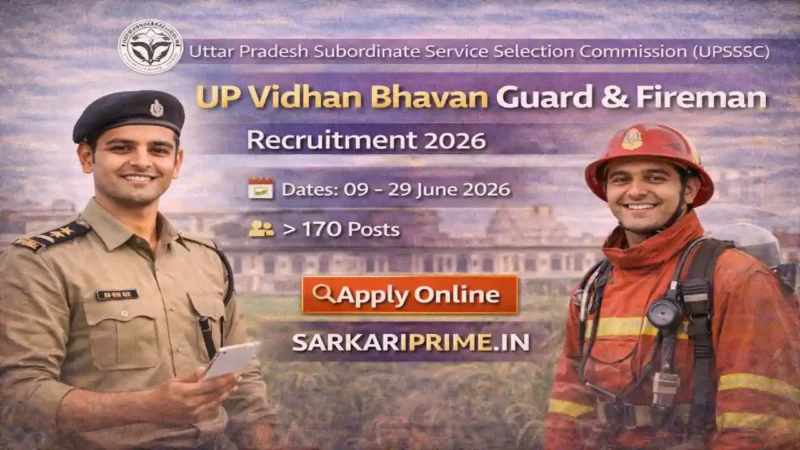 UPSSSC Vidhan Bhavan Guard & Fireman Recruitment 2026